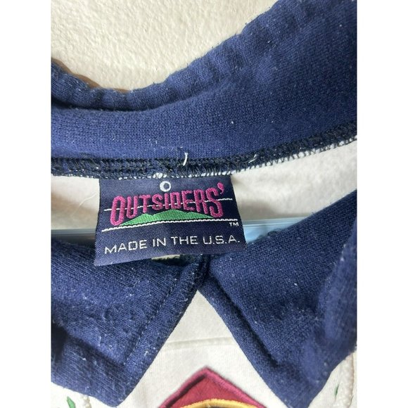 Disabled American Veterans Sweater  White Embroidered Blue Collar Size XL Tall - Picture 4 of 10